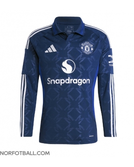 Billige Fotballdrakt Manchester United Replika Bortedrakt 2024-25 Langermet